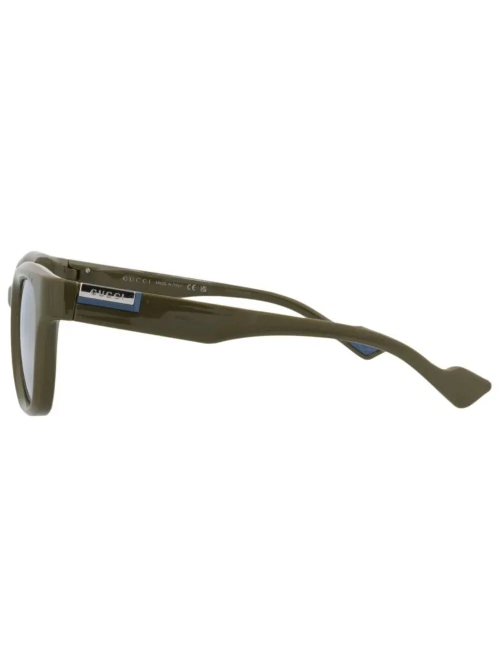 New Gucci Women's Sunglasses Square Rectangle Injection Frame Mens Green Green
